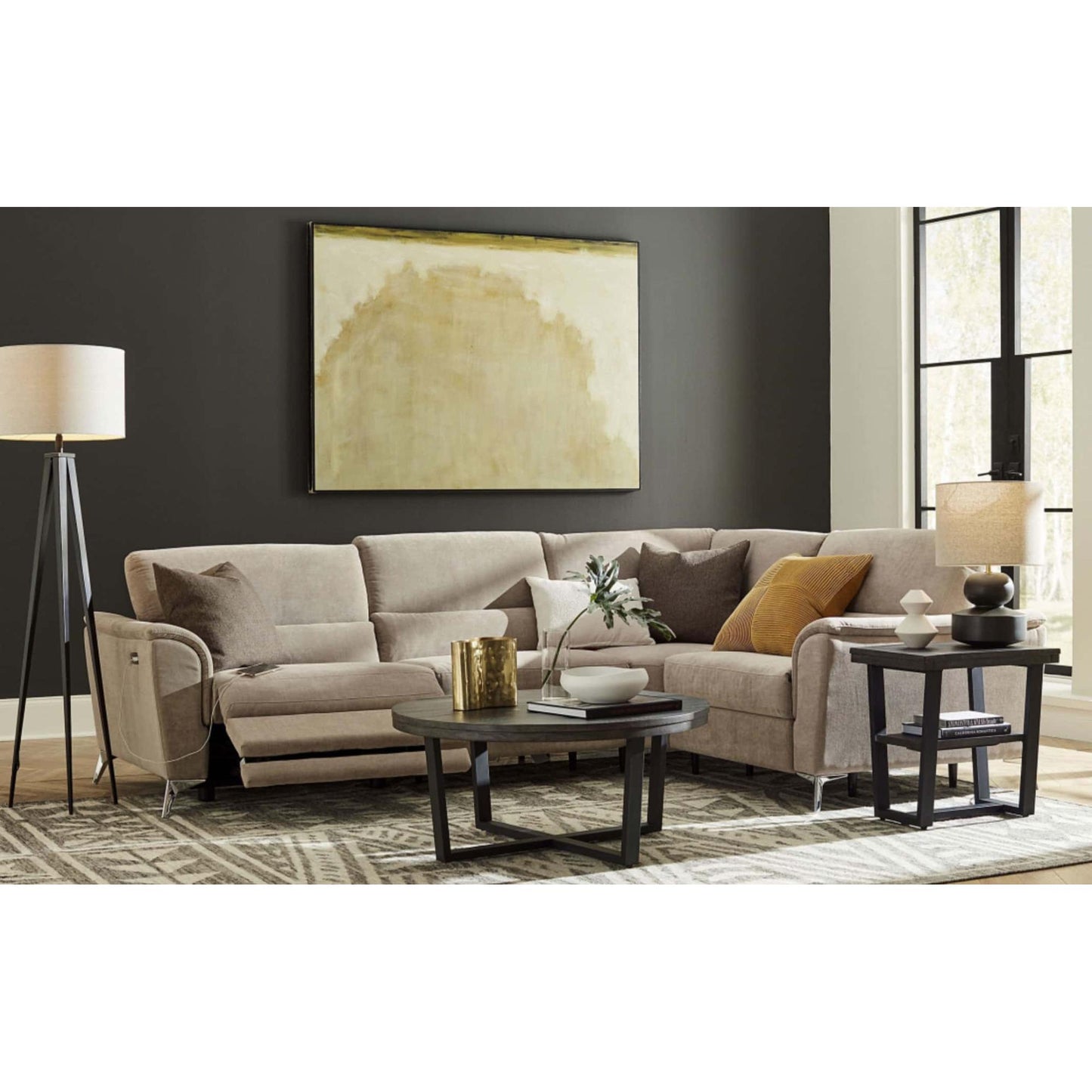 Lorenzo Sectional Sofa in Gray