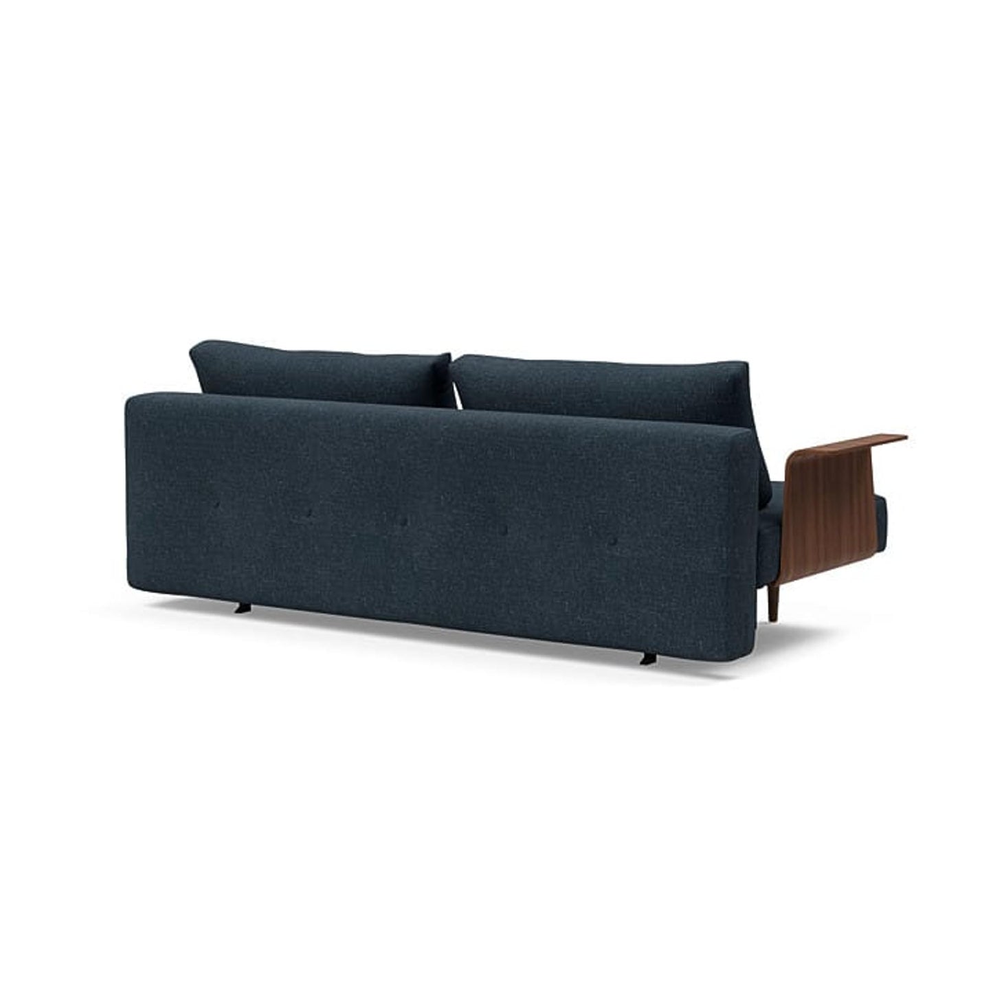 Recast Plus Sofa Bed w/Walnut Arms in Nist Blue