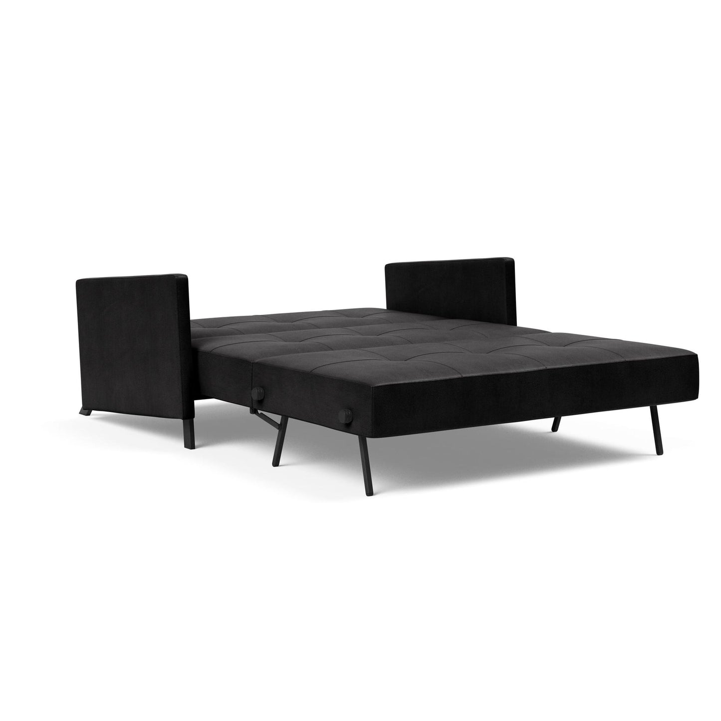 Cubed Deluxe Full Sofa Bed w/Arms in Fanual Black