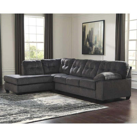Accrington Sectional in Gray Granite Fabric