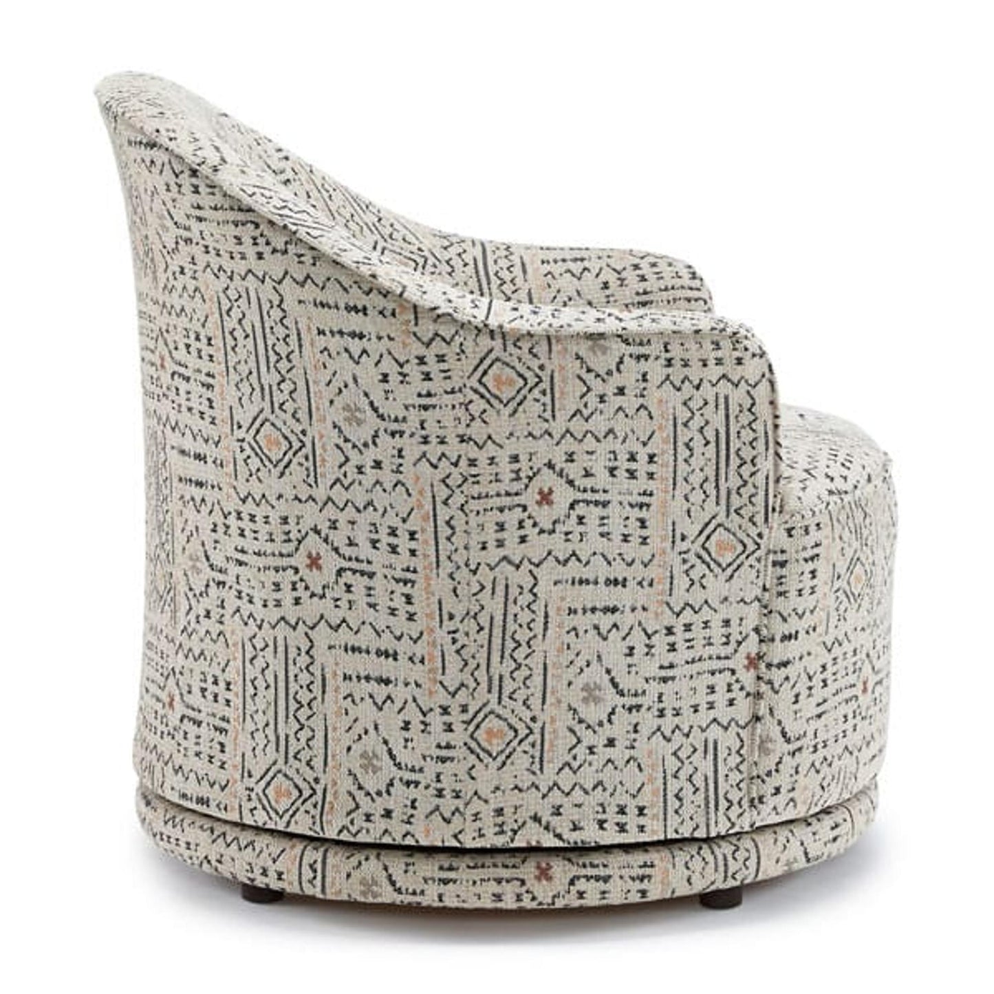 April Swivel Chair in Linen Fabric