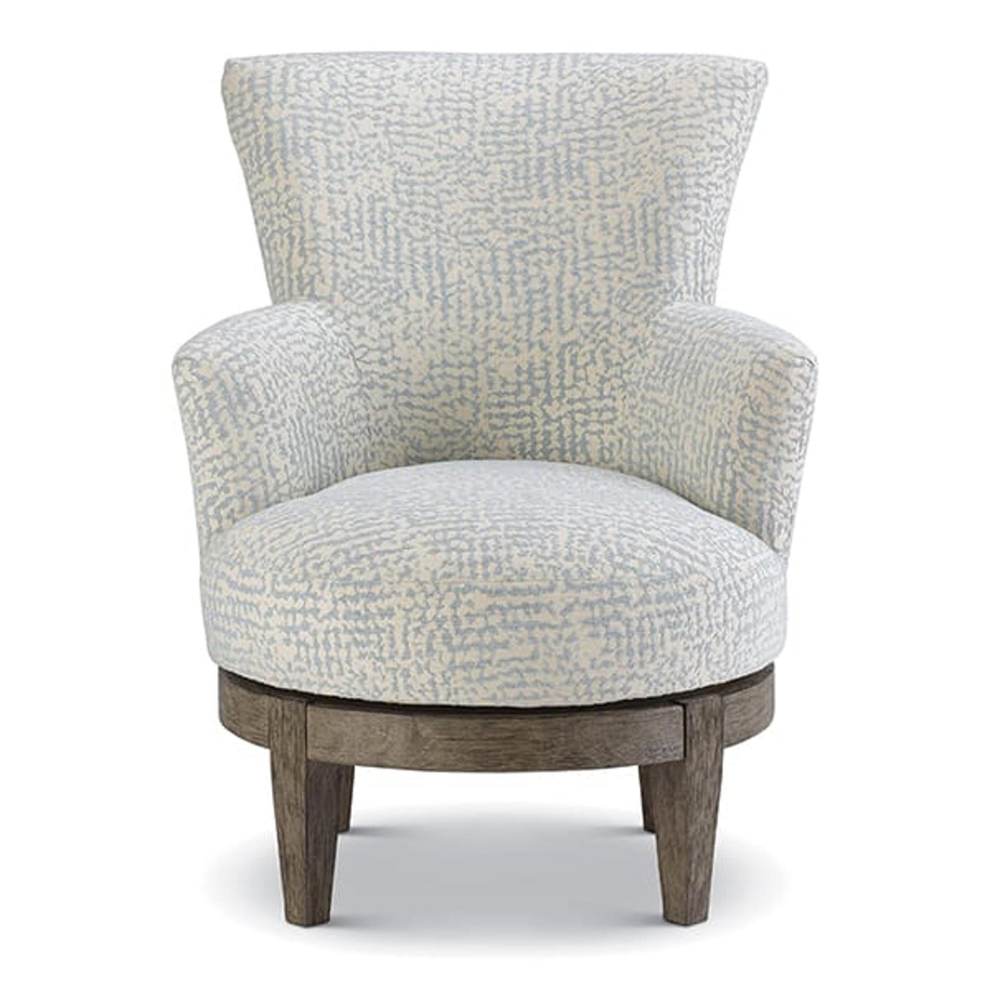 Justine Swivel Chair in Haze Fabric