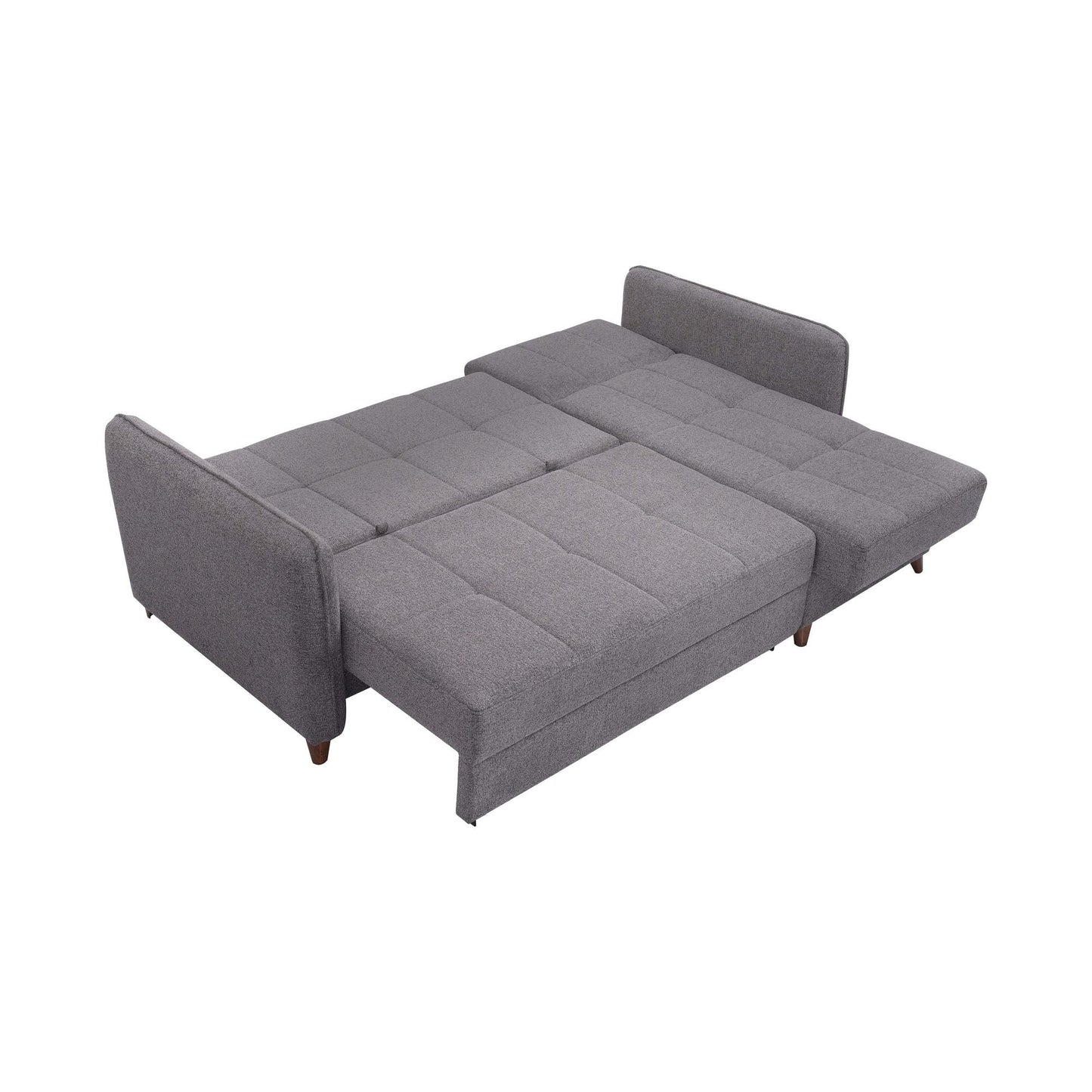 Brooklyn Sectional Sofa in Gray Chenille Fabric