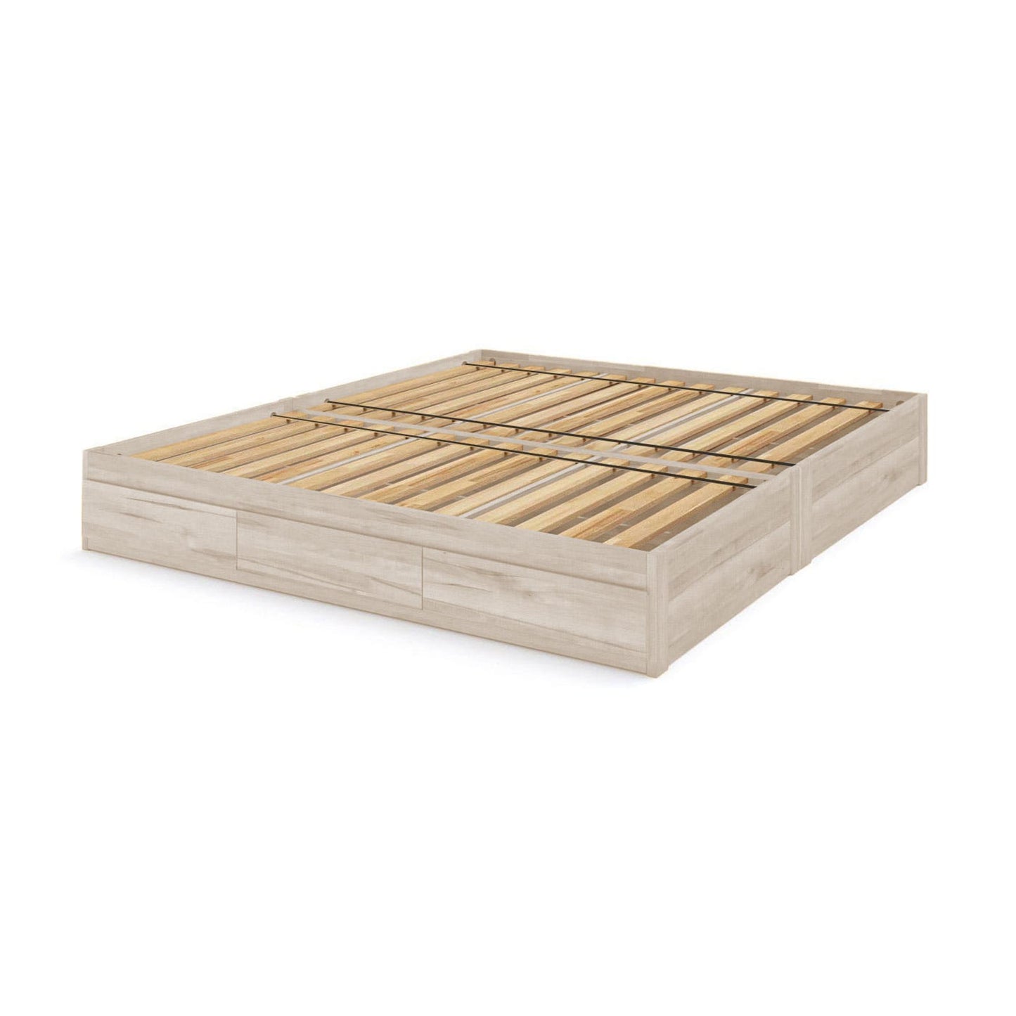 Captains Bed Eco Solid Wood Queen Size w/6 Drawers (Single Level)