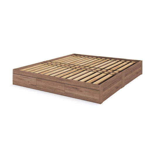 Captains Bed Eco Solid Wood Queen Size w/3 Drawers