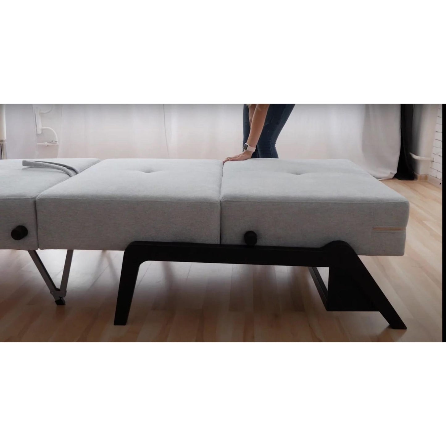 Flip Sofa Bed Small in Light Gray