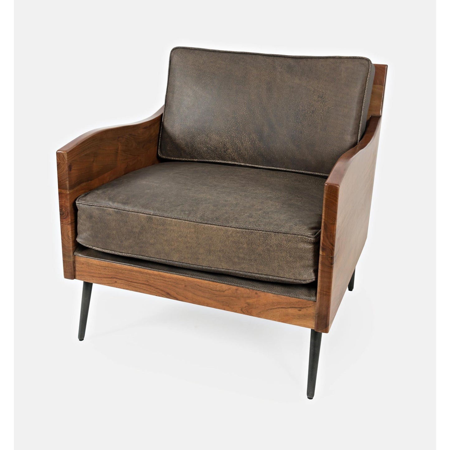 Karma Accent Chair in Gray & Brown