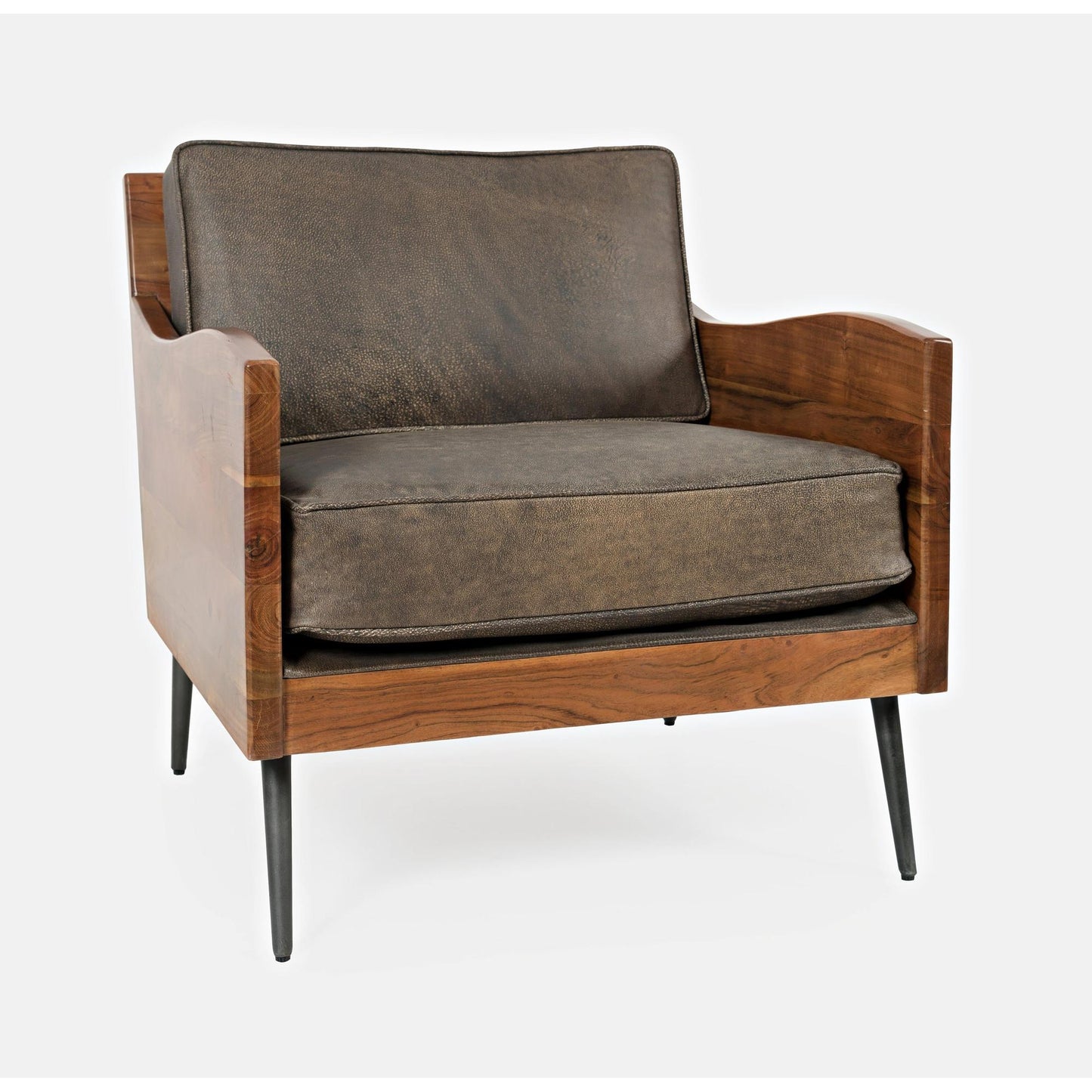 Karma Accent Chair in Gray & Brown