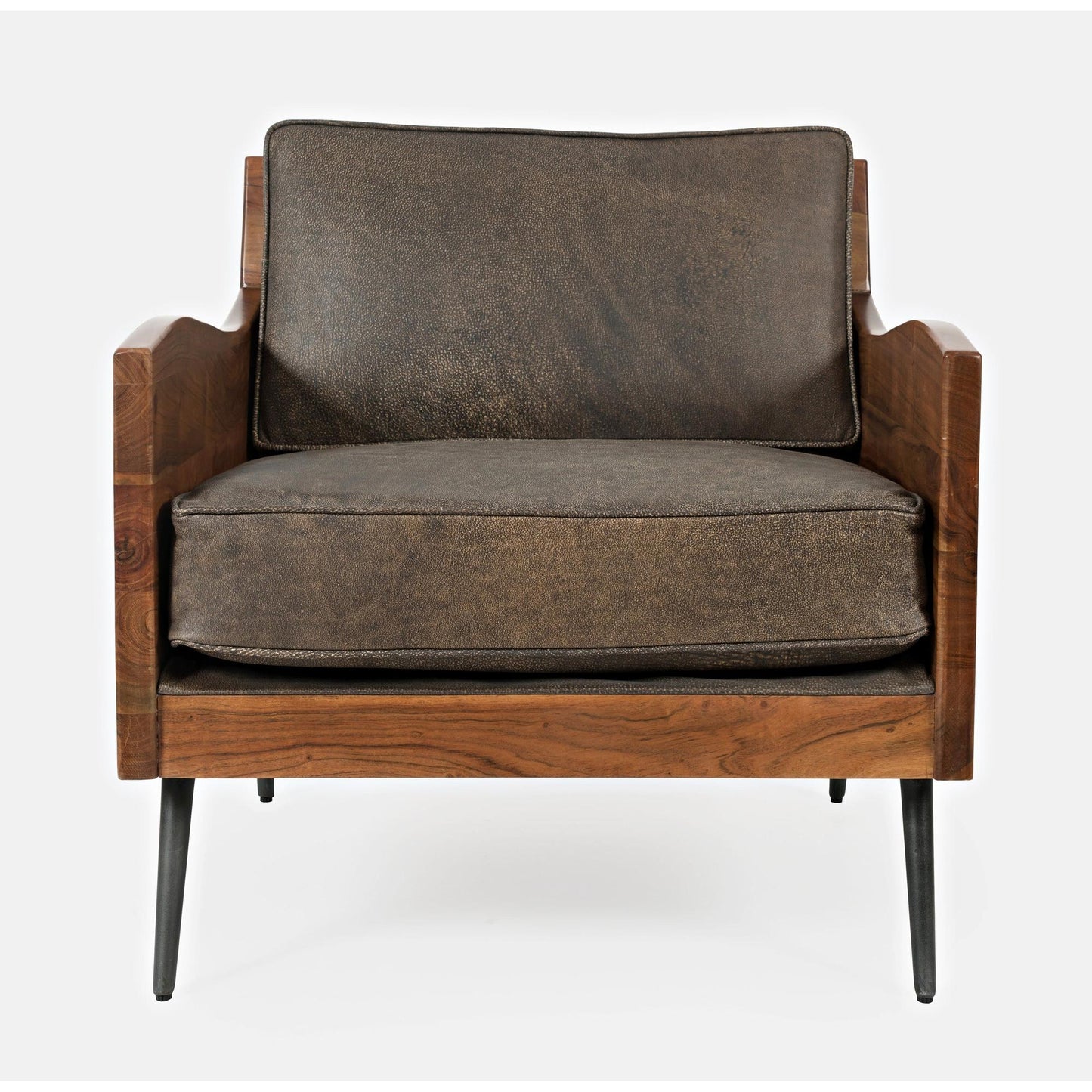 Karma Accent Chair in Gray & Brown