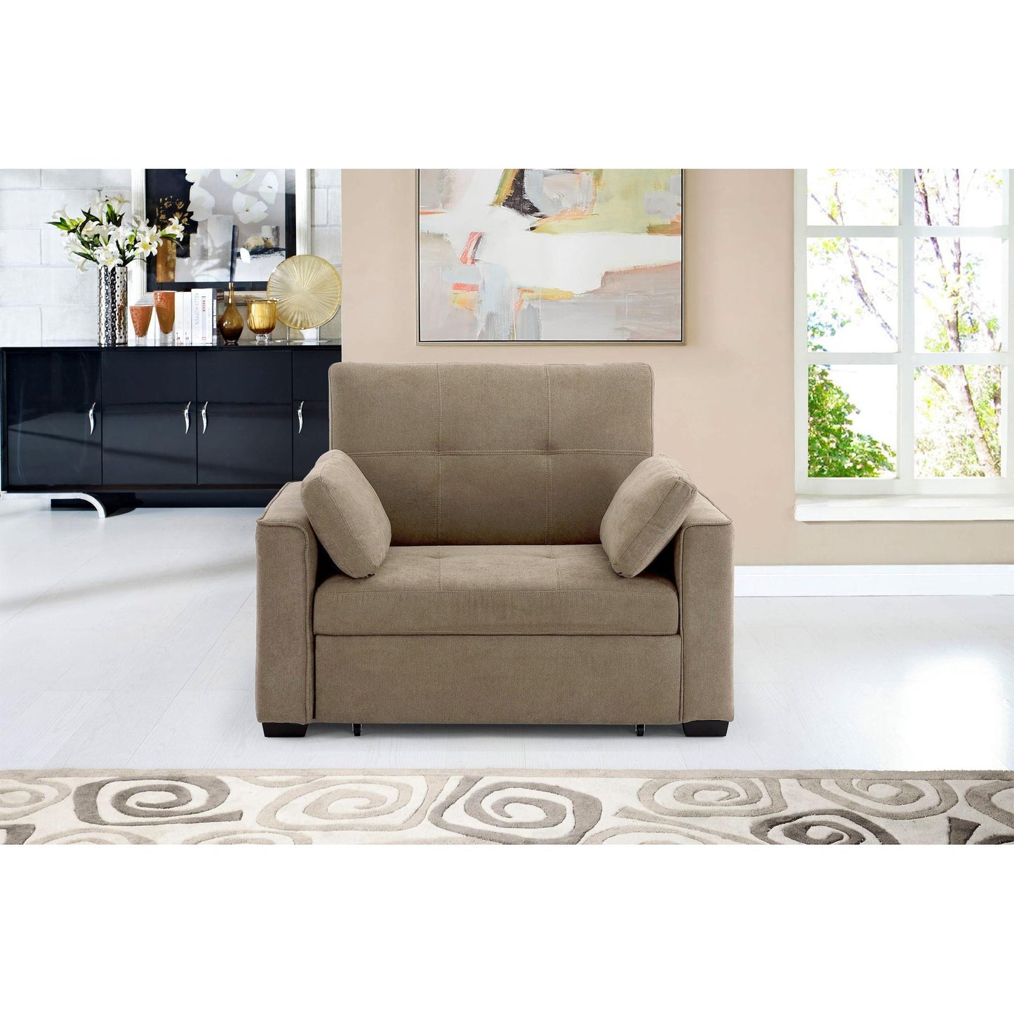 Nantucket Twin Size Sleeper in Cappuccino