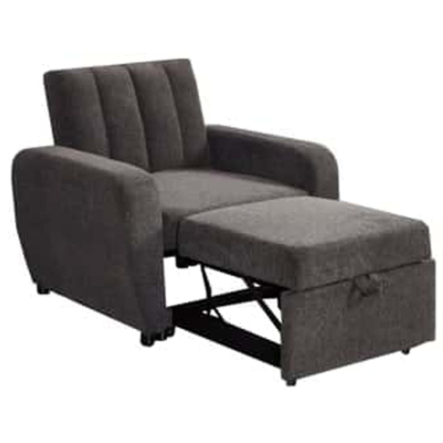 Clara Pull-Out Chair Bed in Gray