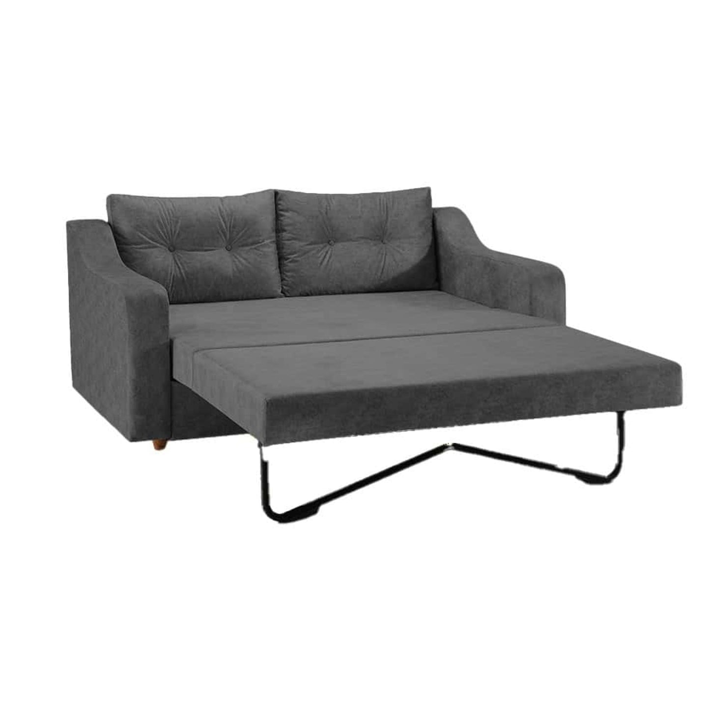 Leo Double Sofa Bed in Dark Gray Fabric