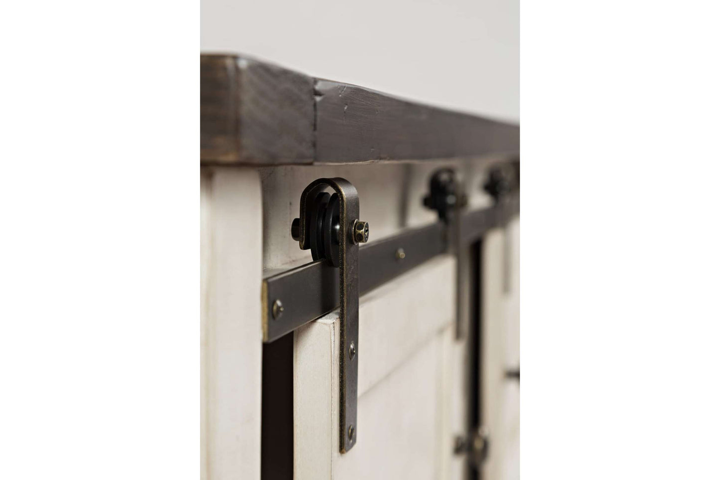 Madison County Vintage White Barn Door Cocktail Table