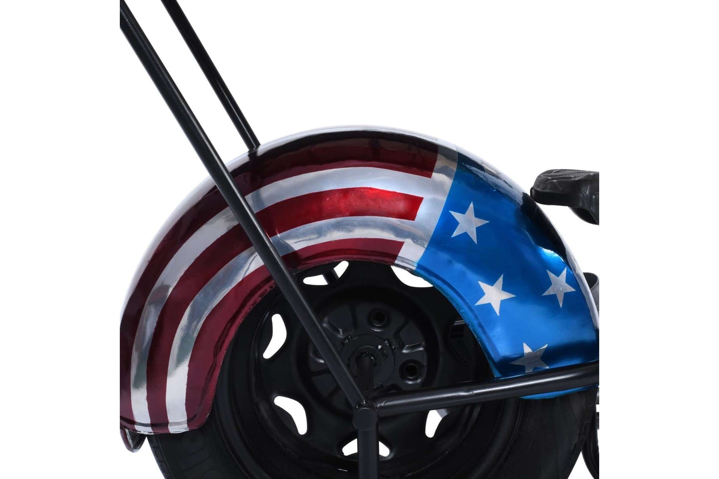 Red, White and Blue Motorcycle Bar - Vintage Iron Accent