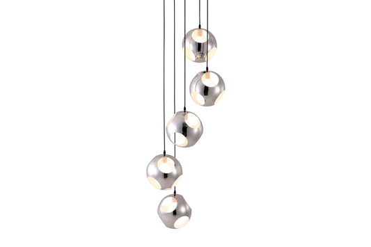 Meteor Shower Ceiling Lamp with Spiraling Pendants