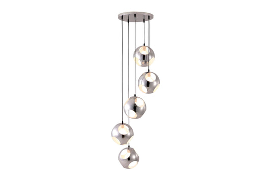 Meteor Shower Ceiling Lamp with Spiraling Pendants