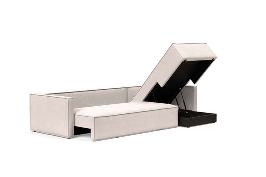 Slim Sofa Bed w/Lounger Adario Basmati