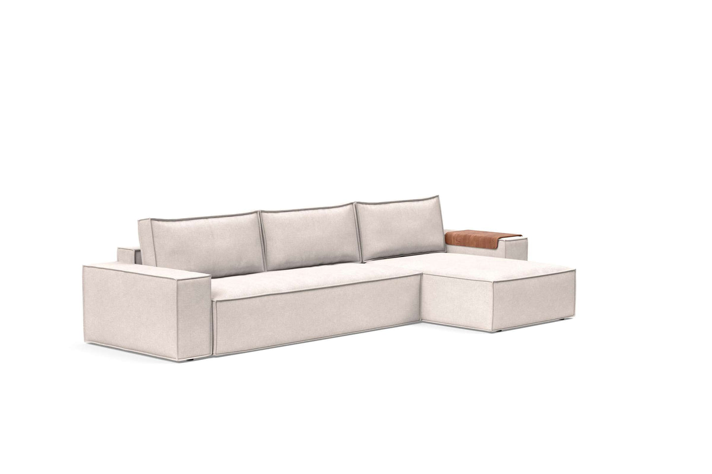 Wide Sofa Bed w/Lounger Adario Basmati