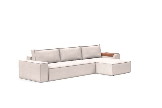 Wide Sofa Bed w/Lounger Adario Basmati