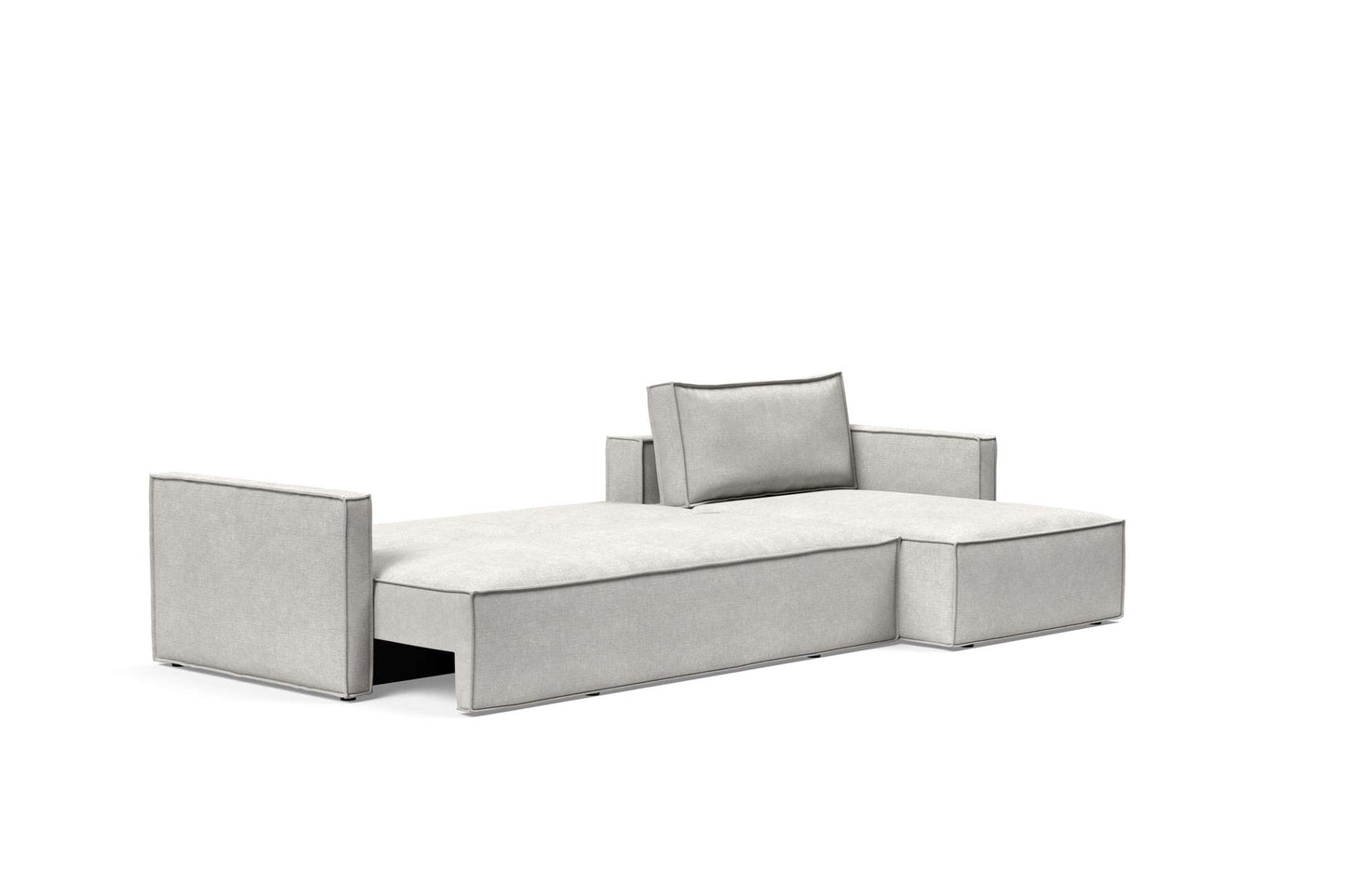 Slim Sofa Bed w/Lounger Adario Fog