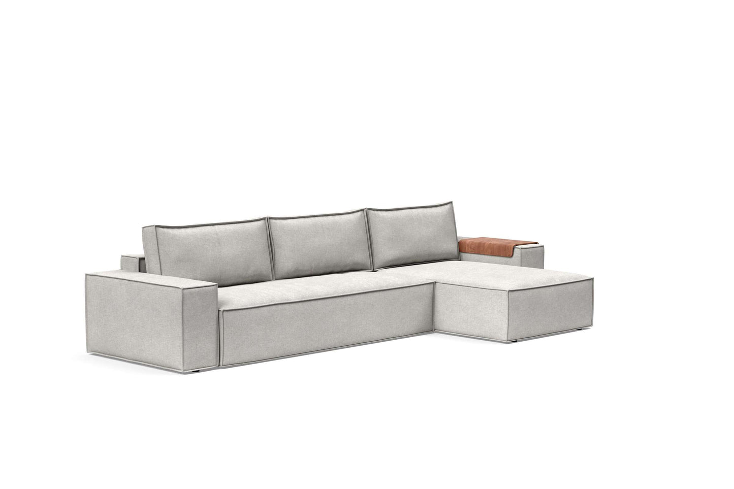 Wide Sofa Bed w/Lounger Adario Fog