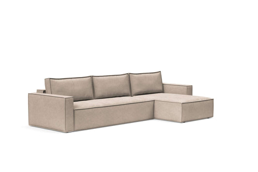 Standard Sofa Bed w/Lounger Adario Taupe