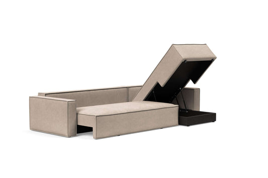 Standard Sofa Bed w/Lounger Adario Taupe