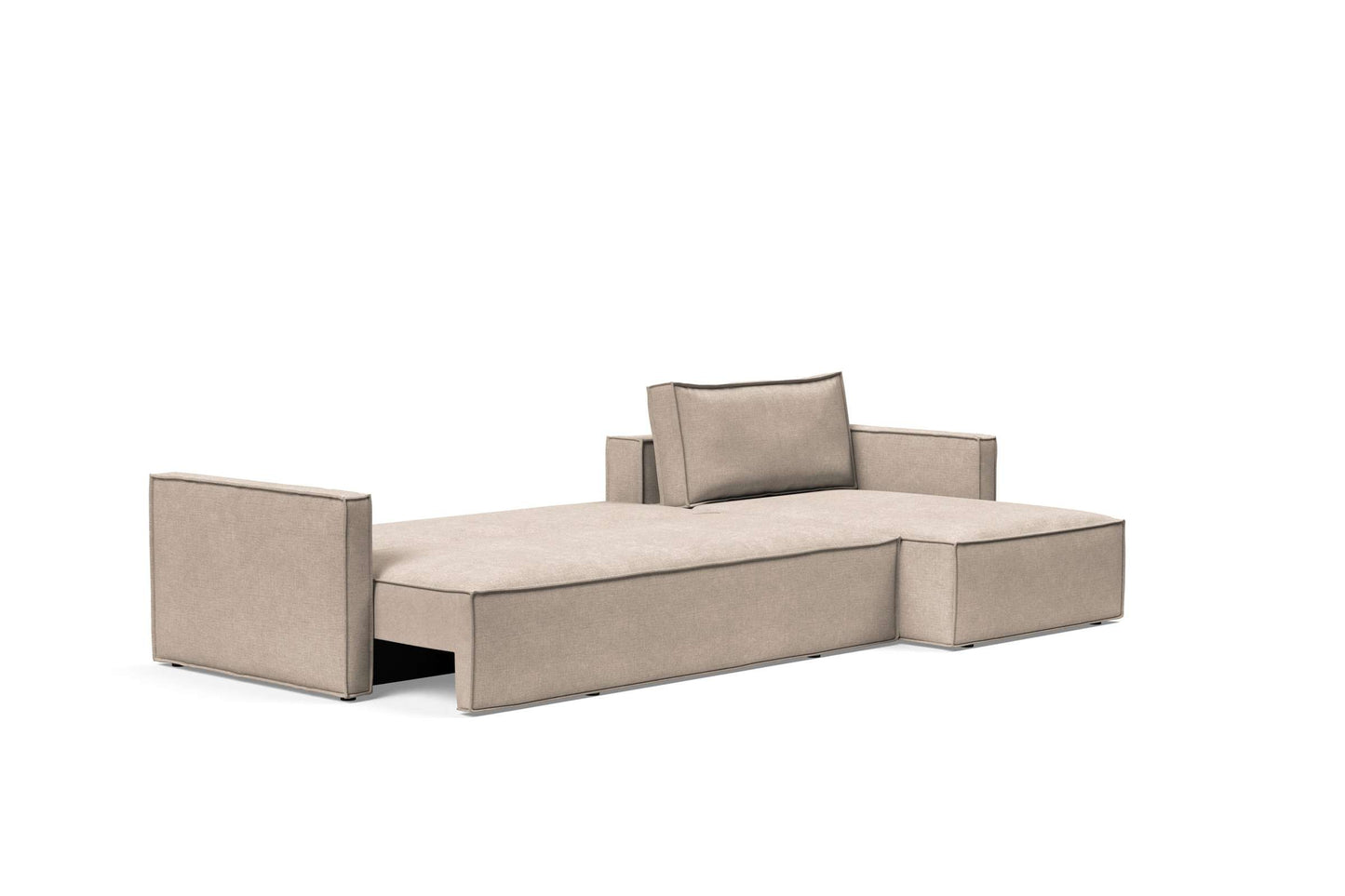 Slim Sofa Bed w/Lounger Adario Taupe