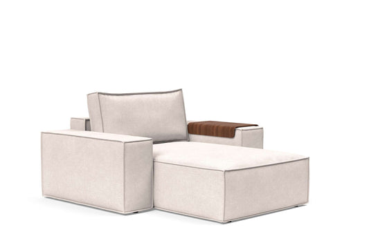 Wide Lounger Chair Adario Basmati