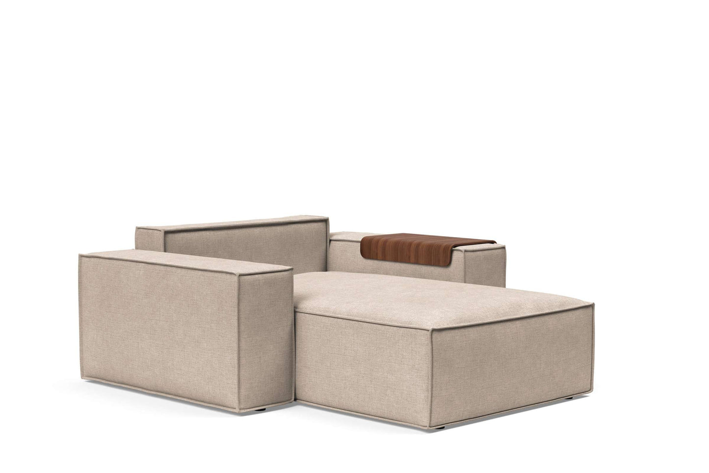 Wide Lounger Chair Adario Taupe
