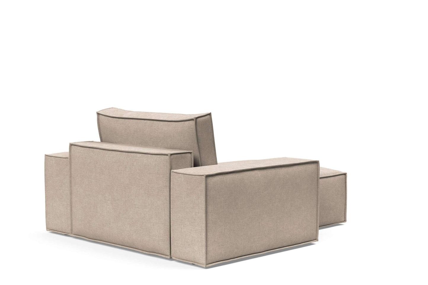 Wide Lounger Chair Adario Taupe