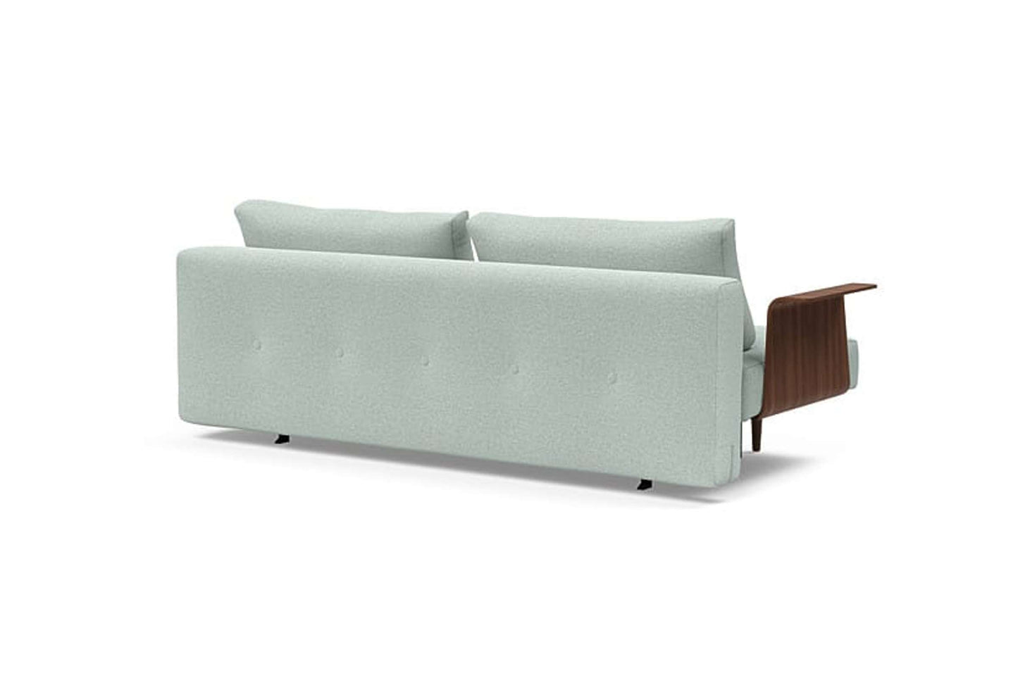 Recast Plus Sofa Bed w/Walnut Arms (Full Size) Soft Pacific Pearl