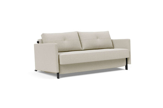 Cubed Deluxe Sofa Bed w/Arms (Queen Size) Mixed Dance Natural