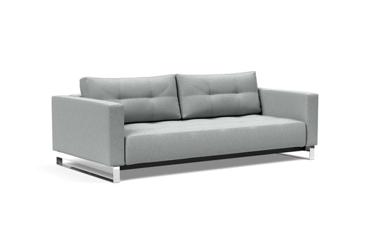 Cassius Deluxe Excess Sofa Bed (Queen Size) Melange Light Gray