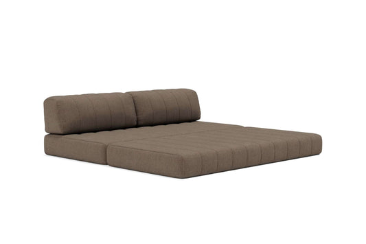 CozyPad Sleeper Sofa in Esina Cedar Brown - Modern Modular Design