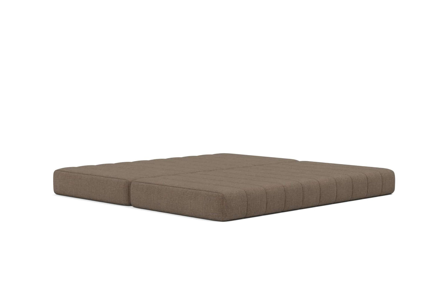 CozyPad Sleeper Sofa with Arms, Esina Cedar Brown - Modern Convertible Sofa Bed