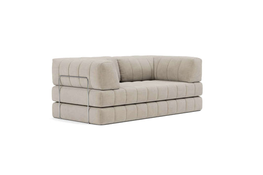 CozyPad Sleeper Sofa with Arms, Corduroy Beige - Versatile Modular Design