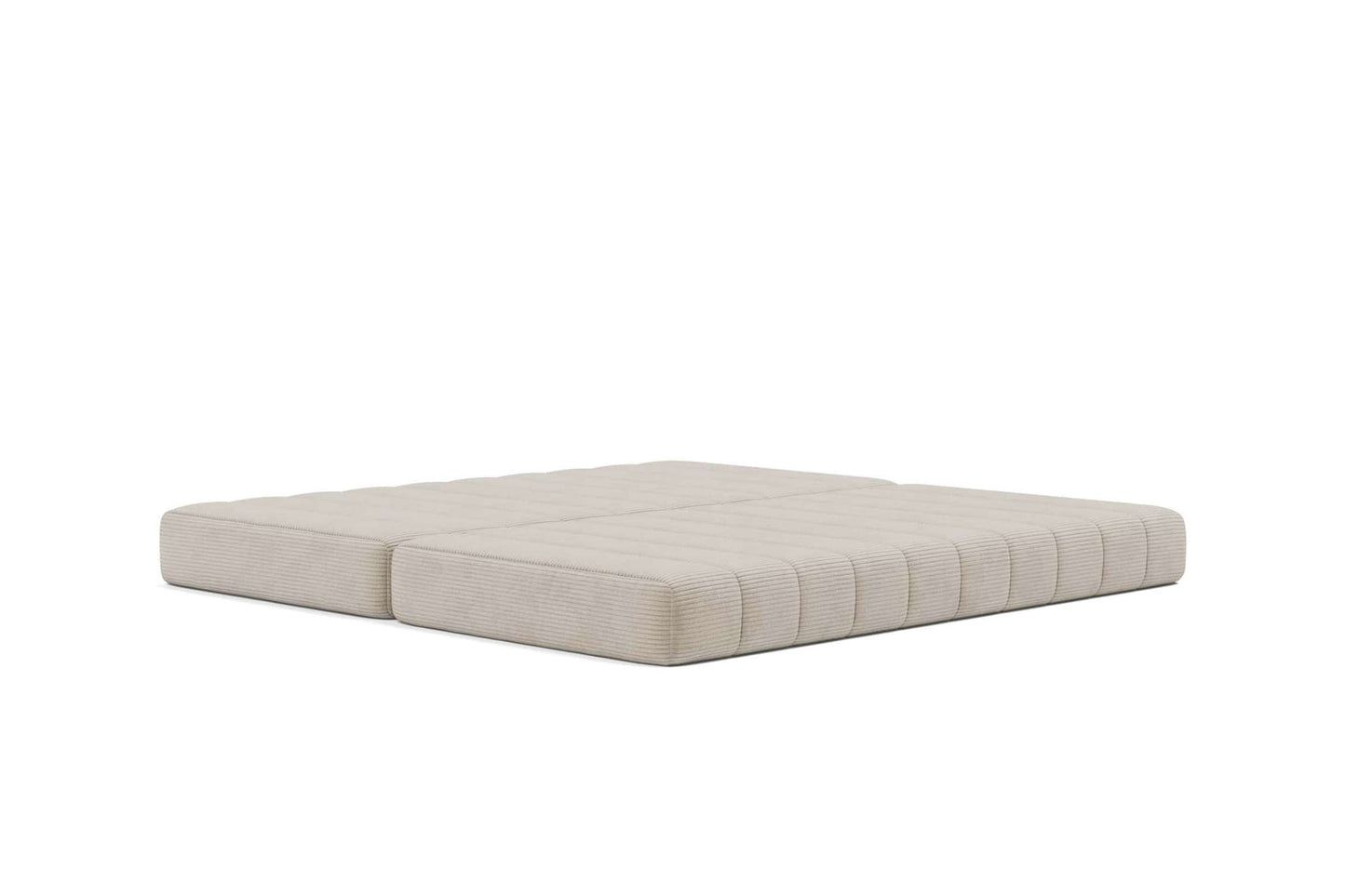 CozyPad Sleeper Sofa with Arms, Corduroy Beige - Versatile Modular Design