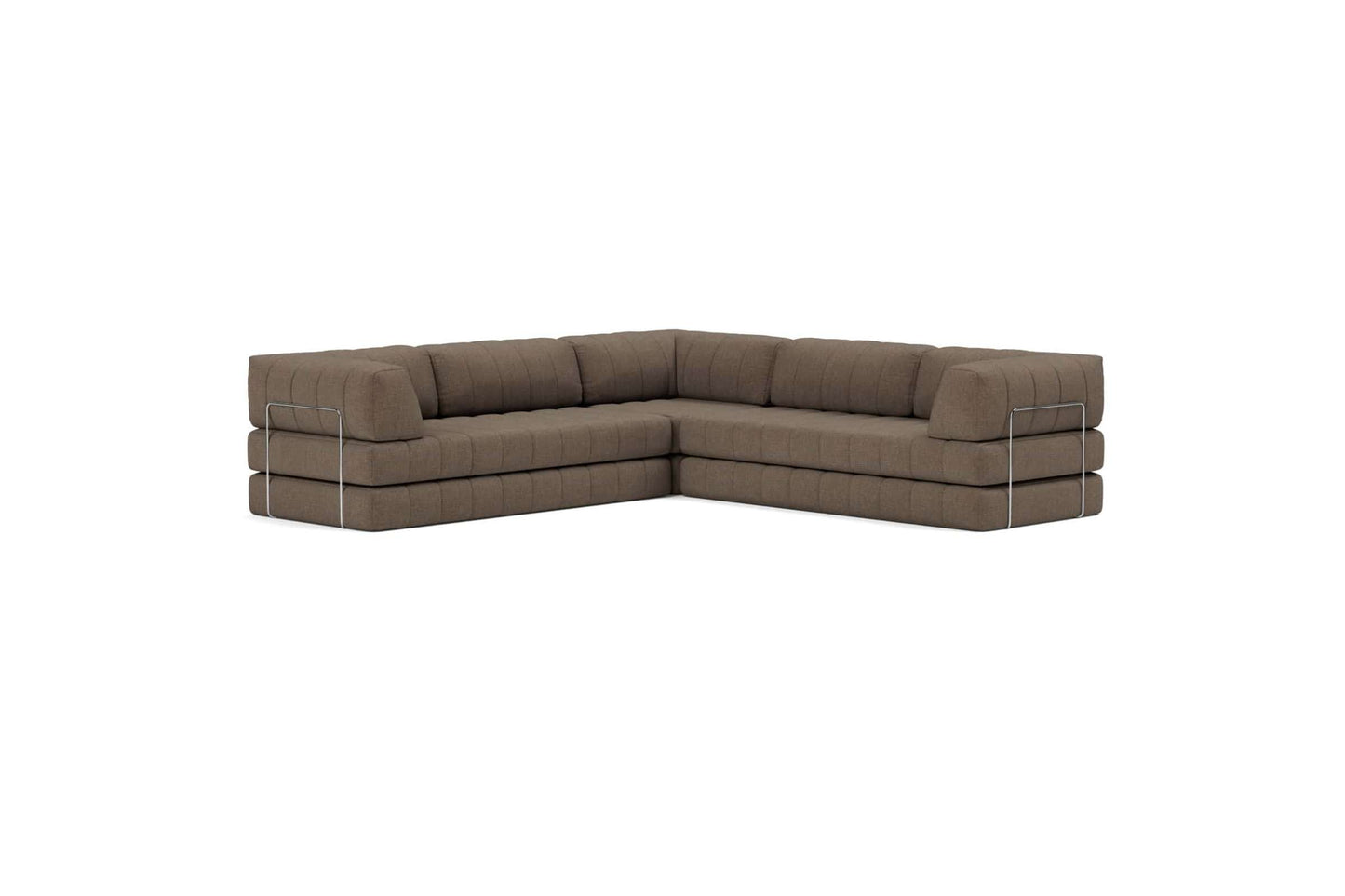 CozyPad Sleeper Sofa Corner with Arms, Esina Cedar Brown