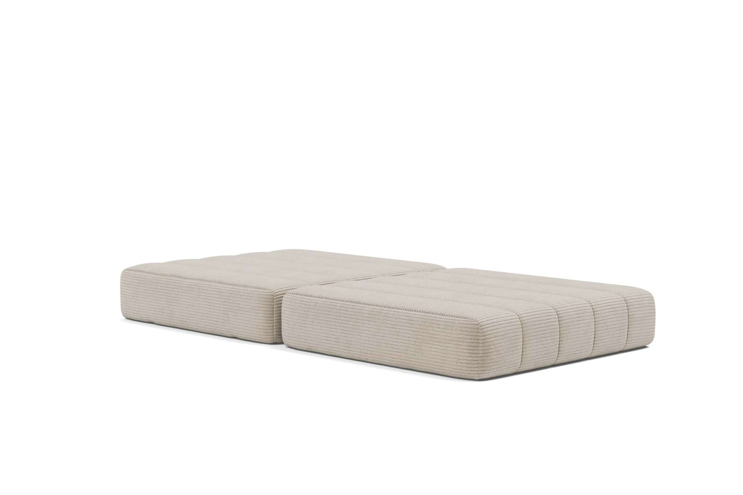 CozyPad Coduroy Beige Chair - Compact Modular Lounge Comfort