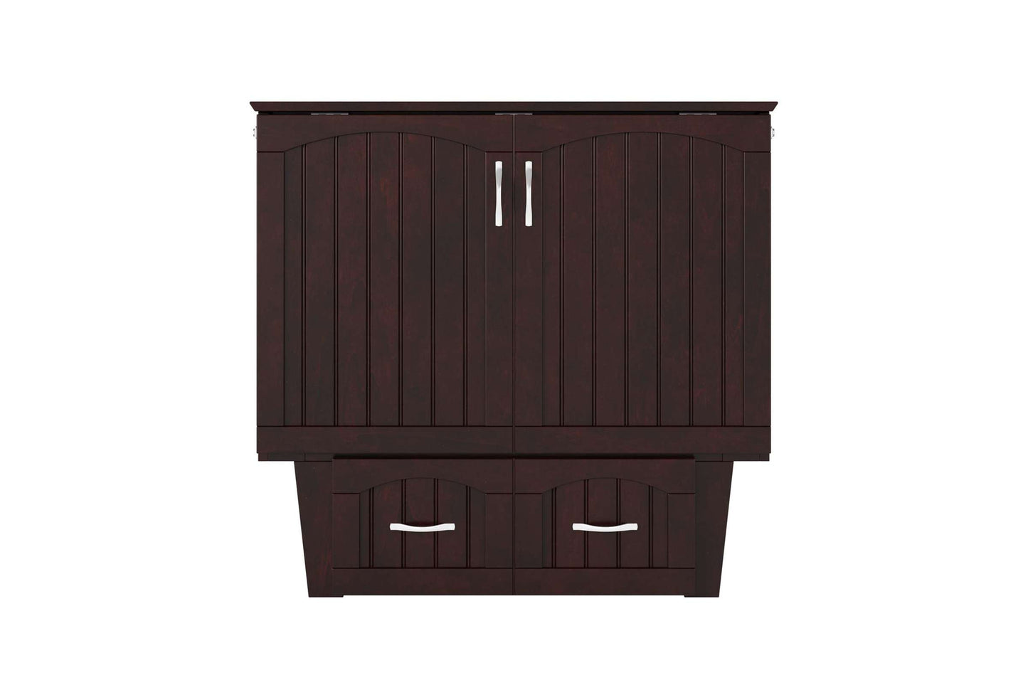 Sydney Twin Wood Murphy Bed Chest with Storage Drawer & Charging Station in Espresso