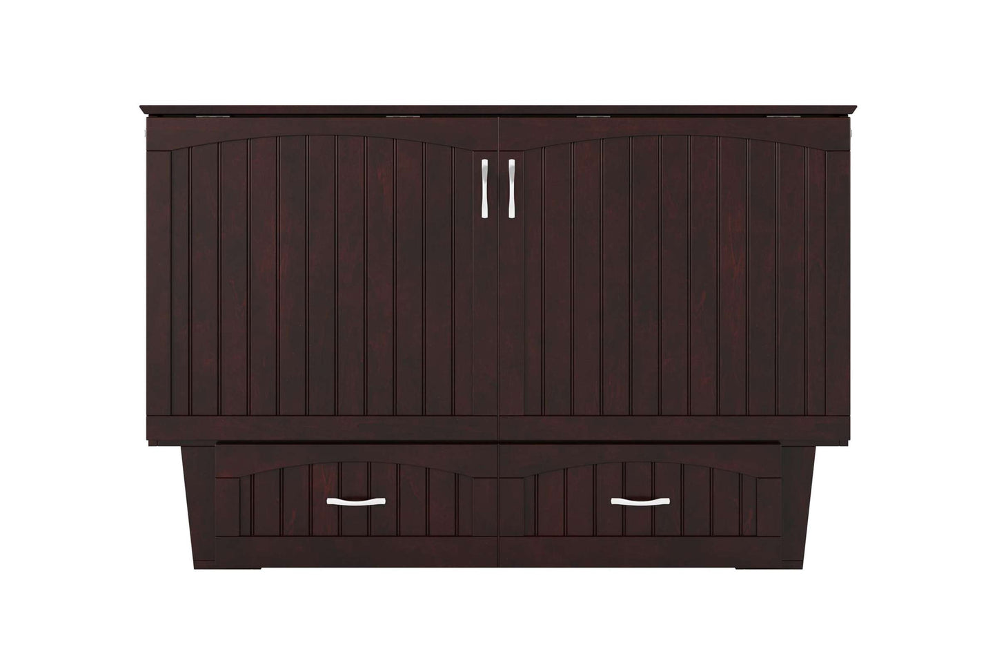 Sydney Modern Coastal Queen Solid Wood Murphy Bed Chest with Mattress in Espresso by AFI Furnishing