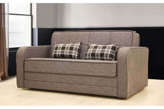 Lucy Gray Fabric Sofa Bed by Alpha Furniture - Comfortable Sleeper Sofa