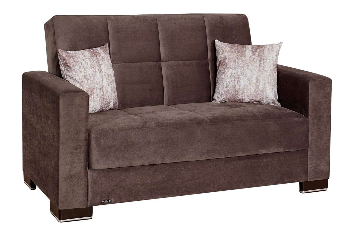 Classic Brown 8 Convertible Loveseat