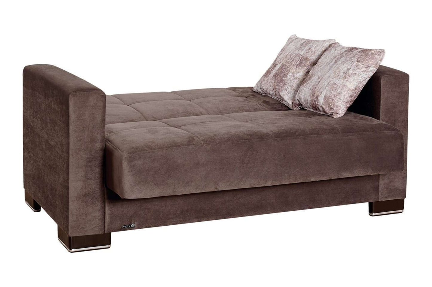 Classic Brown 8 Convertible Loveseat