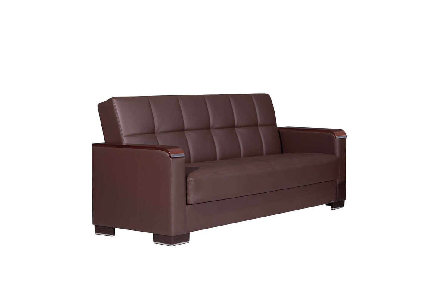X Brown PU 316 Sofa Bed