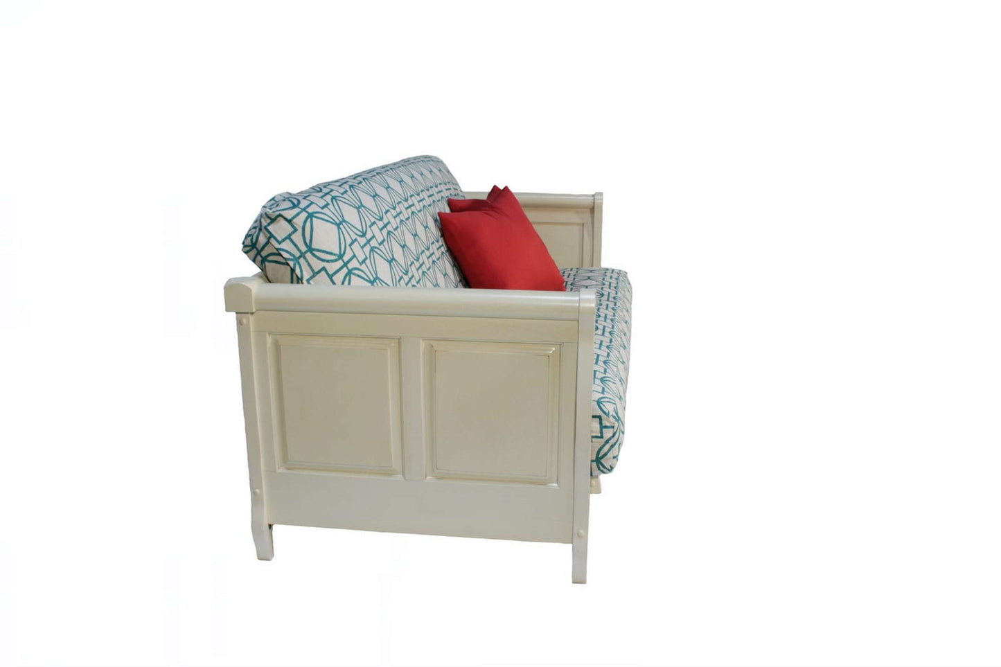 Adriana Antique White Wall Hugger Futon Frame - Full Size