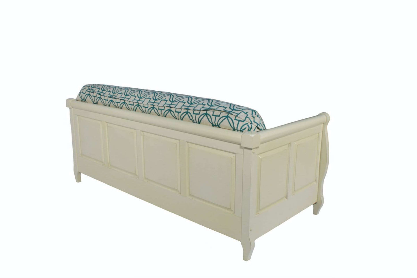 Adriana Antique White Wall Hugger Futon Frame - Full Size