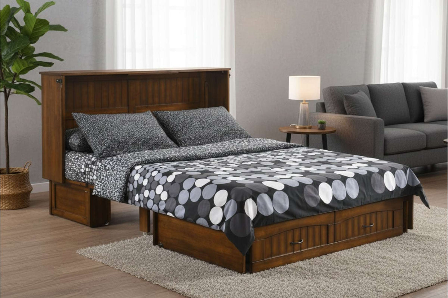 Alpine Murphy Cabinet Bed Heritage Brown