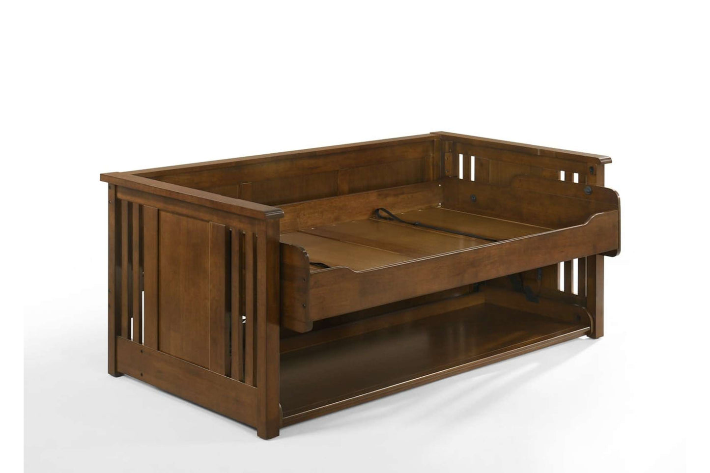 Artisan Black Walnut Twin Desk Murphy Cabinet